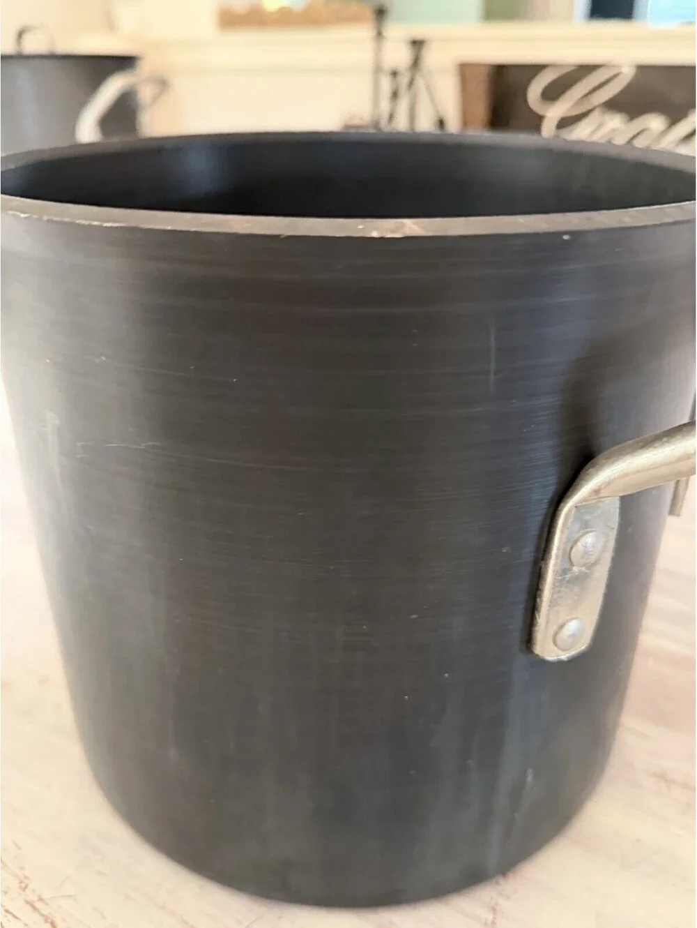 CALPHALON Commercial 8 Qt Quart Stock Pot 808 w Lid Anodized Aluminum VINTAGE OH
